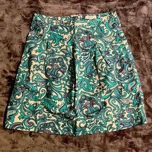 LOFT Paisley Design Linen Skirt - sz 0